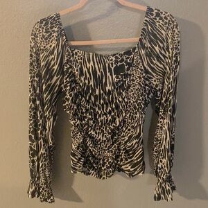 Ember- black and white leopard/zebra print